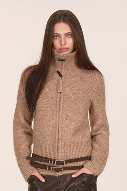 Wool Blend Toggle Cardigan