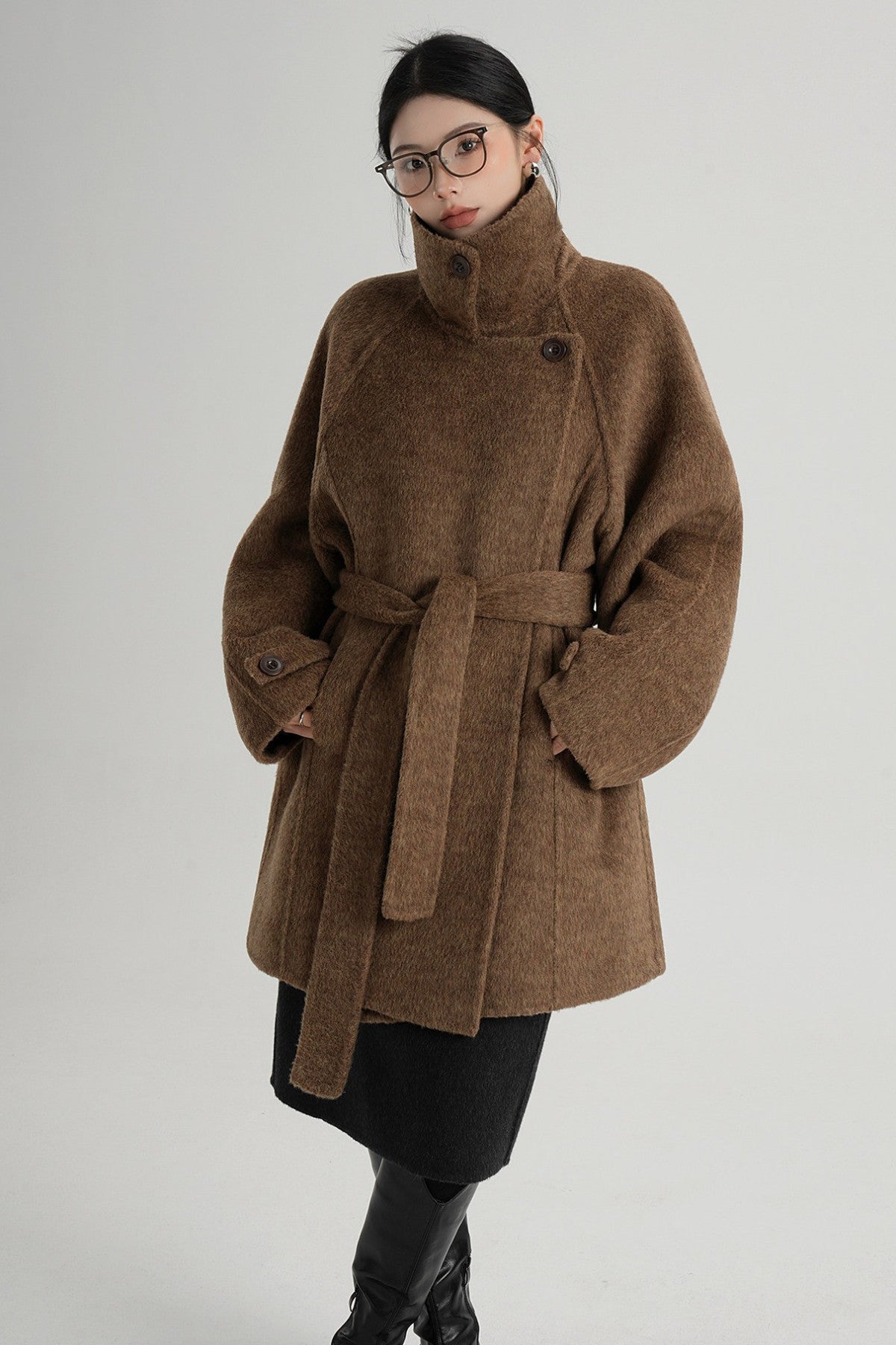 Mid-Length Double-Sided Wool Coat