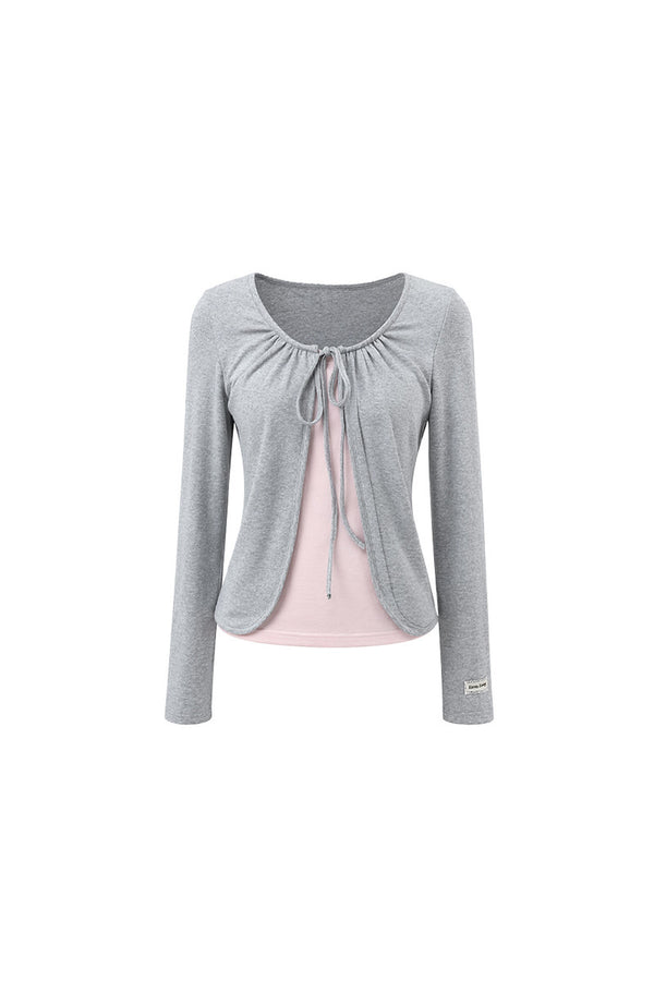 Conjunto de falda ajustada recta de lunares