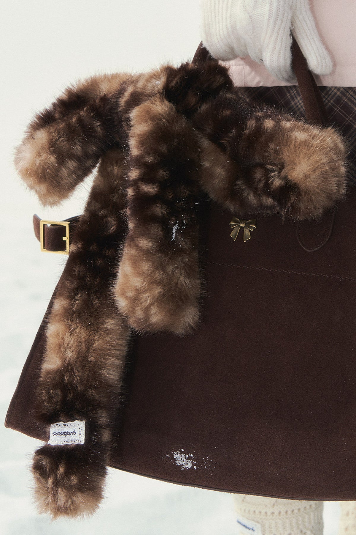 Fluffy Bambi Deer Faux Fur Scarf