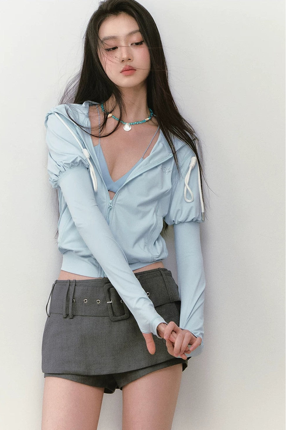 비아피티 자외선 차단 지수 50+ 라인스톤 재킷