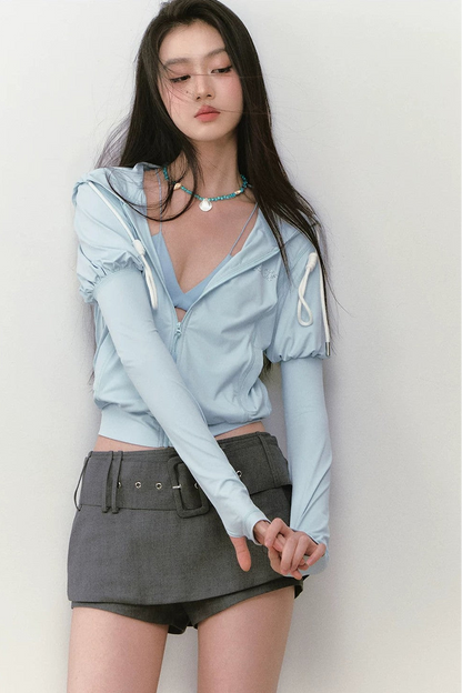 비아피티 자외선 차단 지수 50+ 라인스톤 재킷