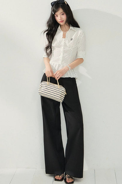 Blusa a pois con volant
