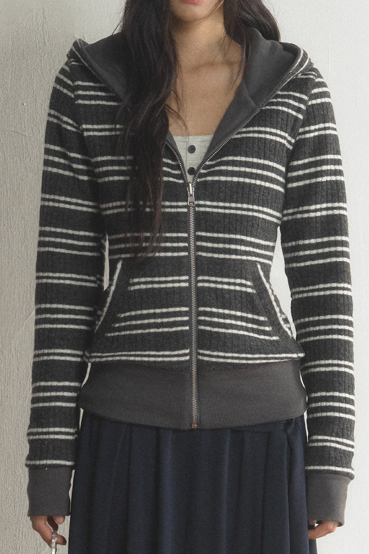 Reversible Striped Hooded Jacket and Pants Set-Up