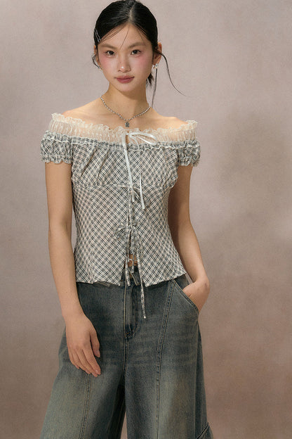 Chemise d’été à carreaux cigale