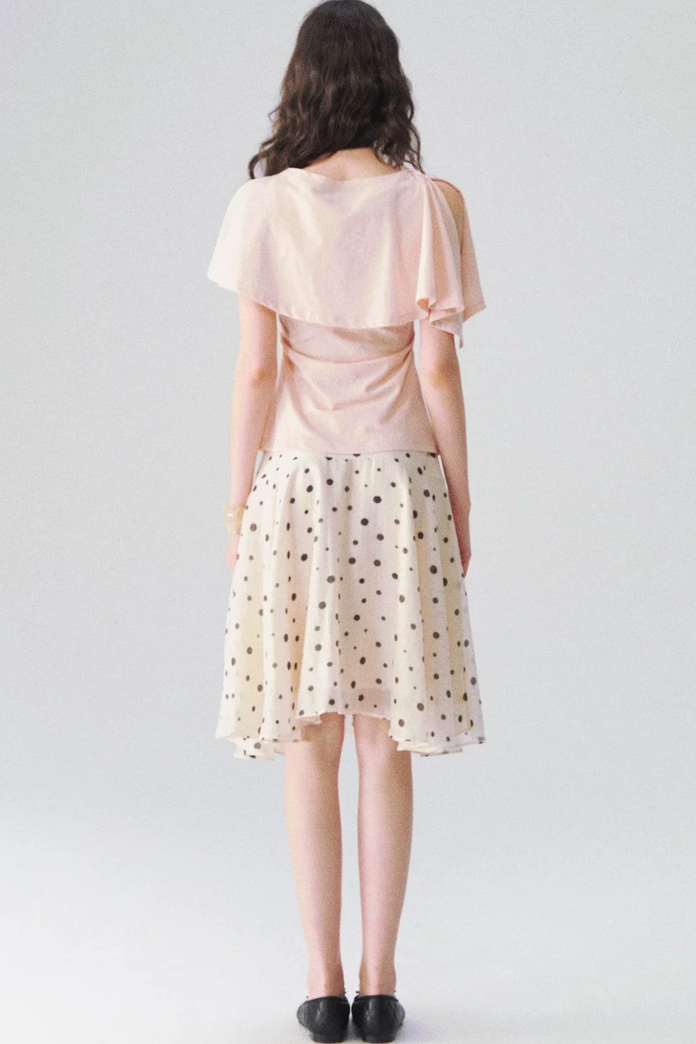 Two-Piece Shawl Waist-Cinching Top Set