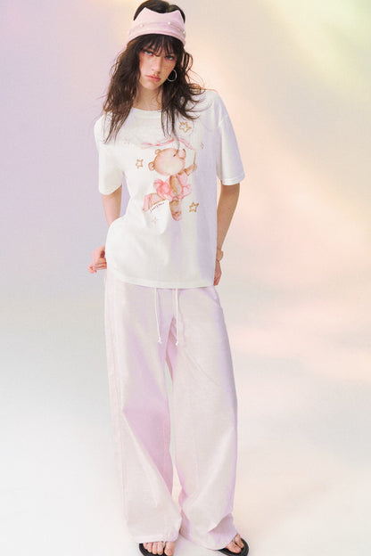 Macaron Color Wide Leg Pants