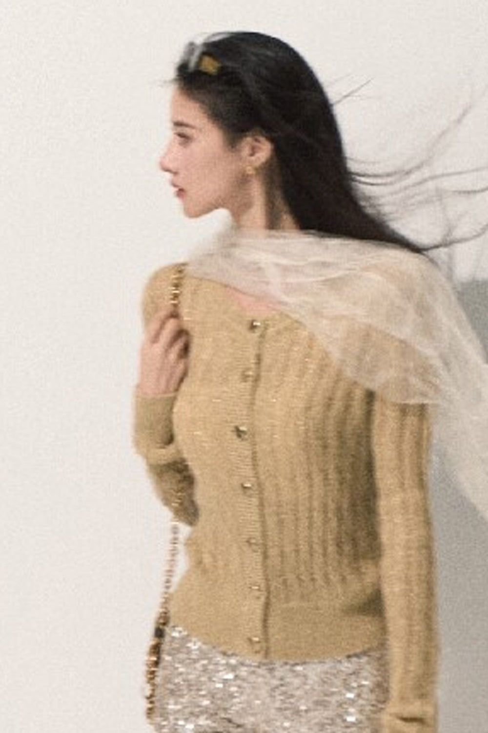 Wool Cable Knit Cardigan