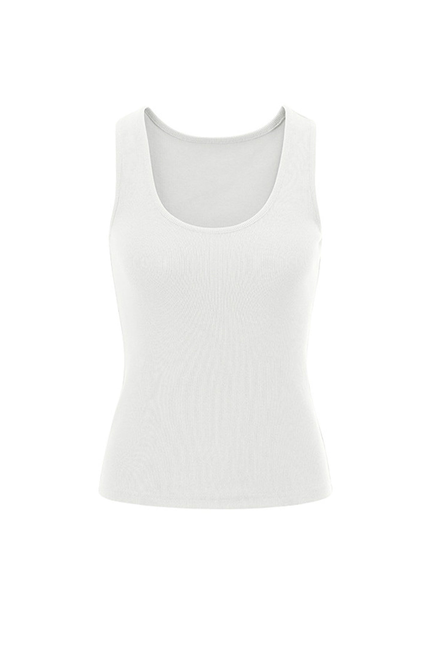 Orange U-Neck Tank Top
