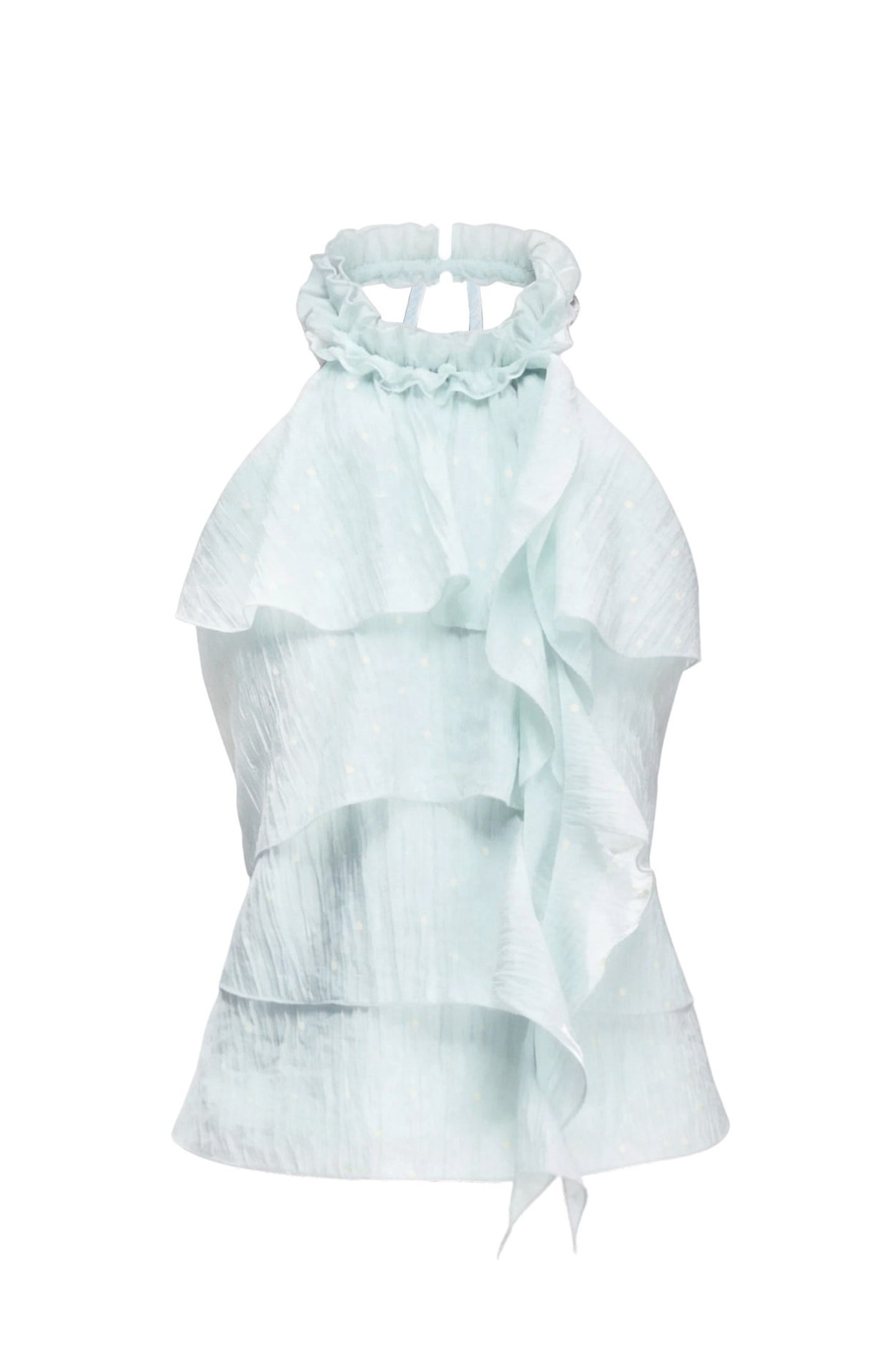 Mint Polka Dot Halter Top Set-Up