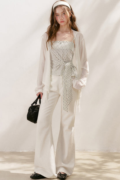 Asymmetrical Polka Dot Camisole