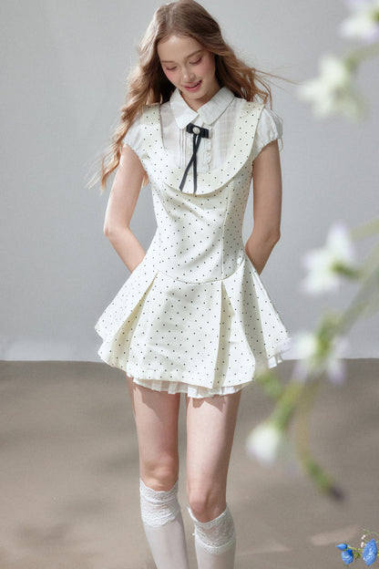 Cream Polka Dot Dress