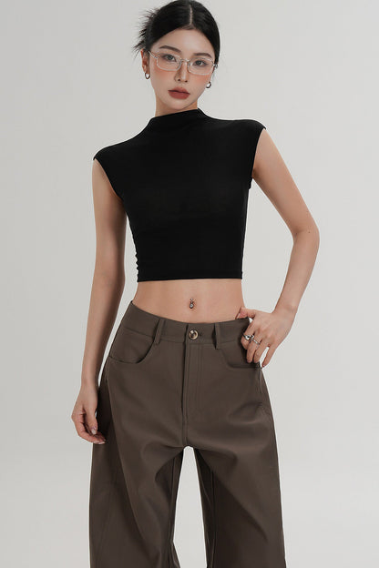 Elegant High-Waisted Sleeveless Top