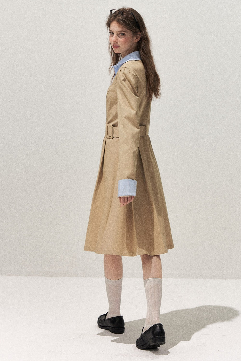 Retro Two-Piece Trench Dress