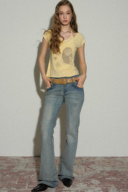 Moonlight Sparkle Flared Jeans