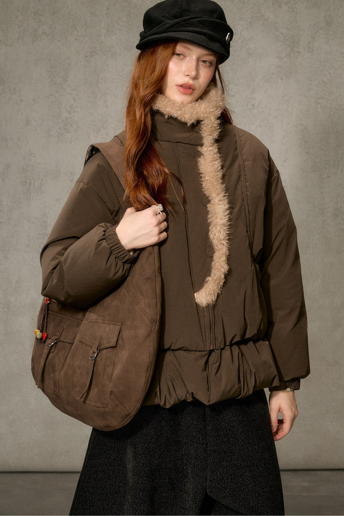 Thickened Large Fur Collar Jacket