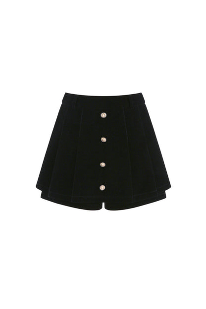 Gray Pullover Sweatshirt and Black Skirt Set-Up