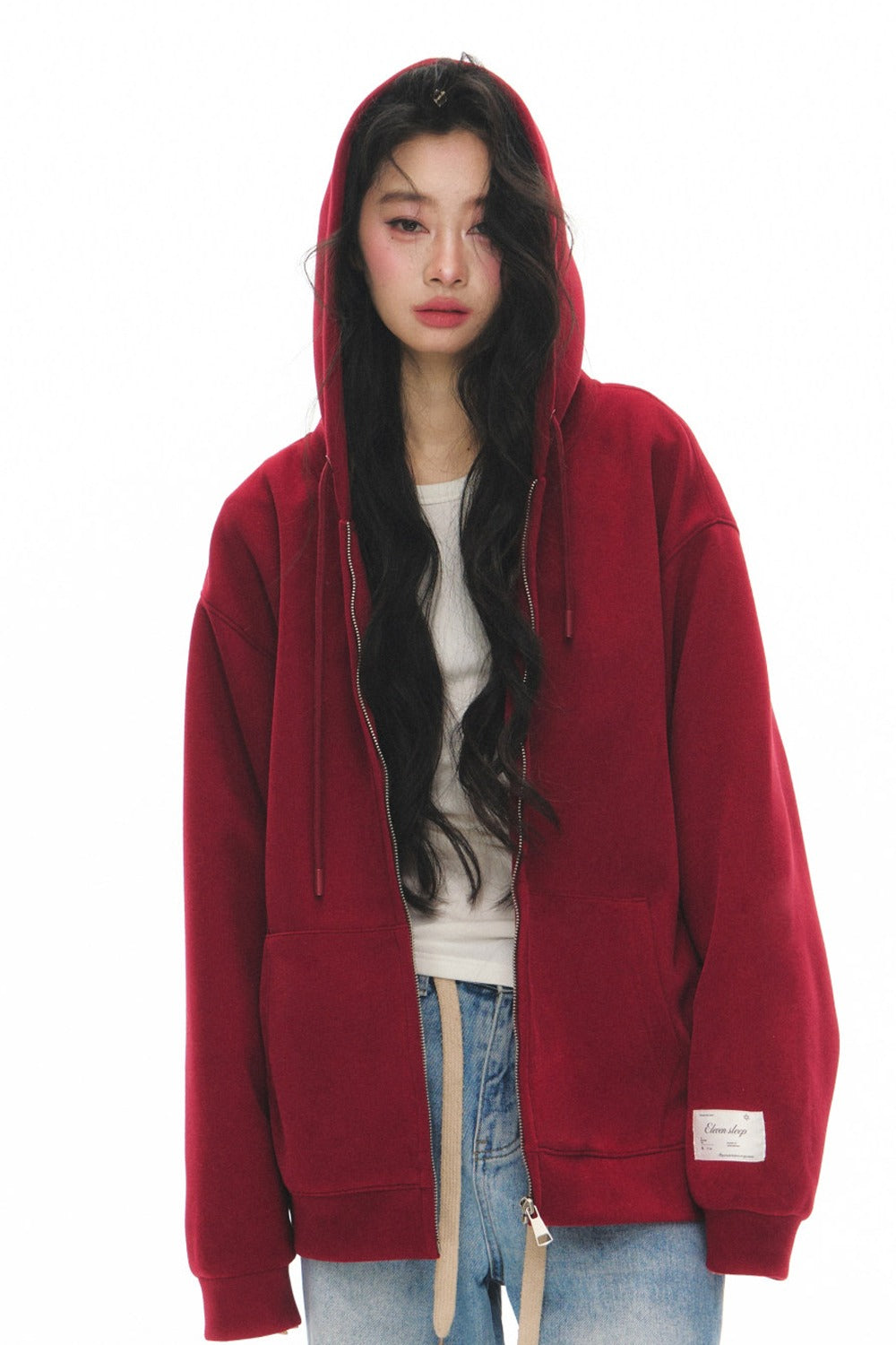 Loose Zip-Up Hoodie