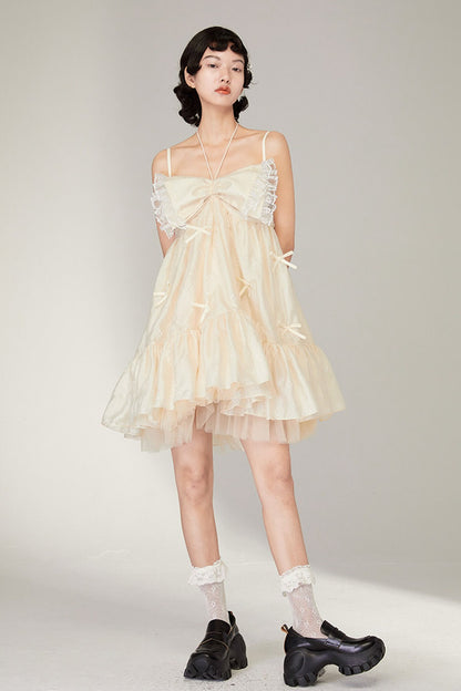 Bow Lace Camisole Dress