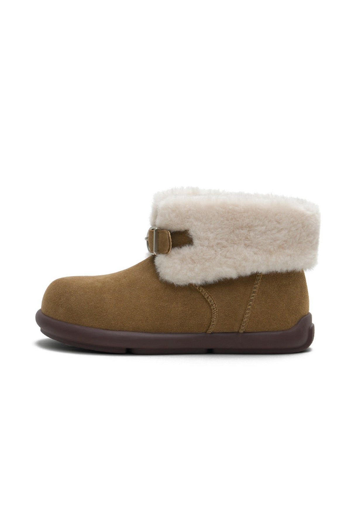 Fleece-Lined Flat Snow Boots