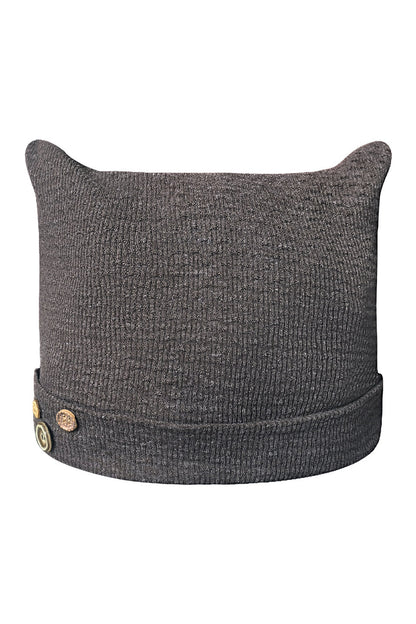 Textured Knitted Cat Ear Headwrap Hat