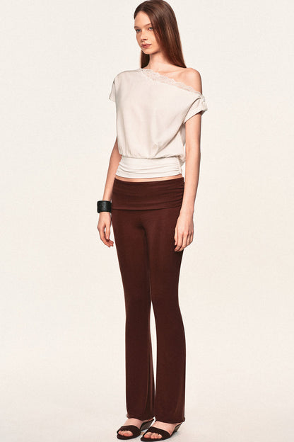 Linen Lace Off-Shoulder Blouse