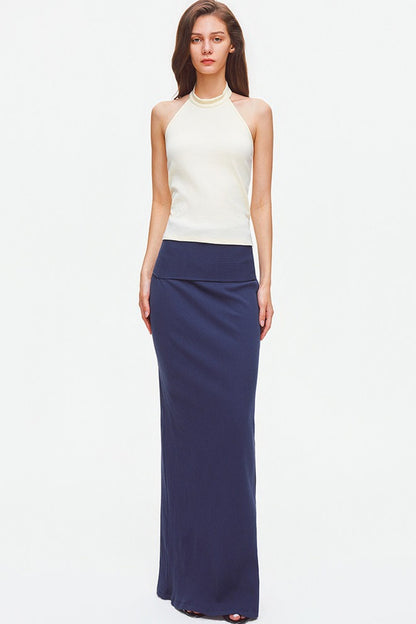 Knit Halter Top and Long Skirt Set-Up