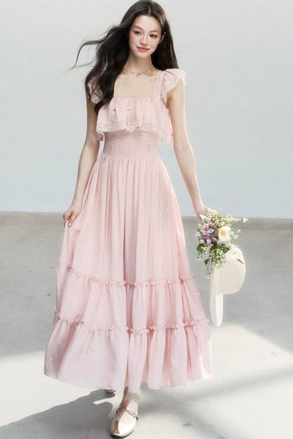 Resort Style Lace Patchwork Dress