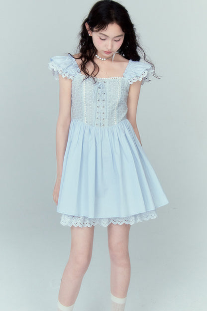 Jacquard Lace Patchwork Dress