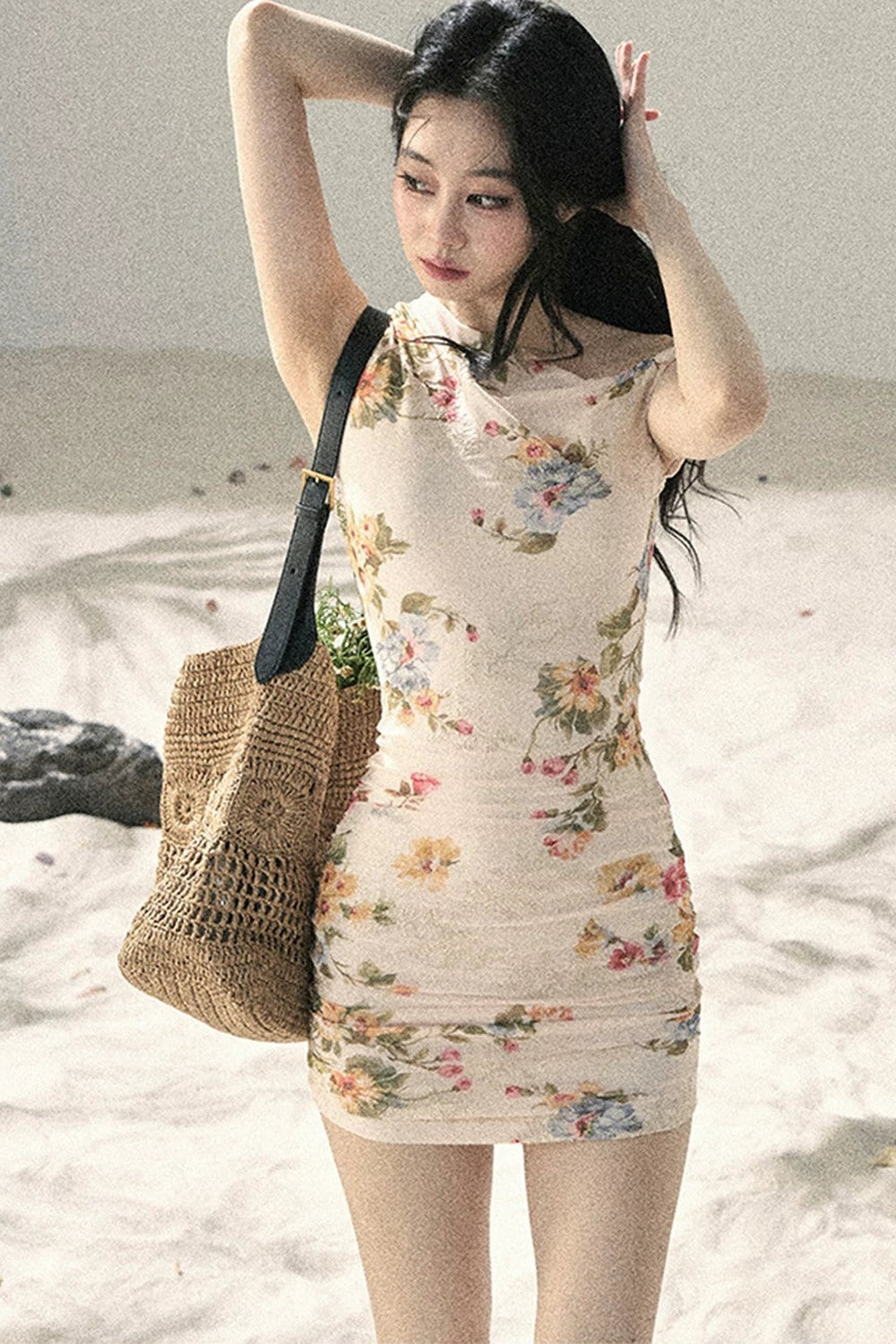French Mesh Floral Dress