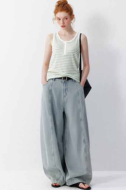 Striped Lyocell Tank Top