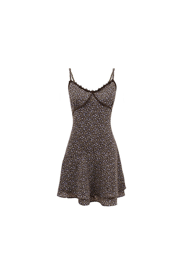 Long Sleeve Short Knitted Cardigan and Suspender Dress Set-Up