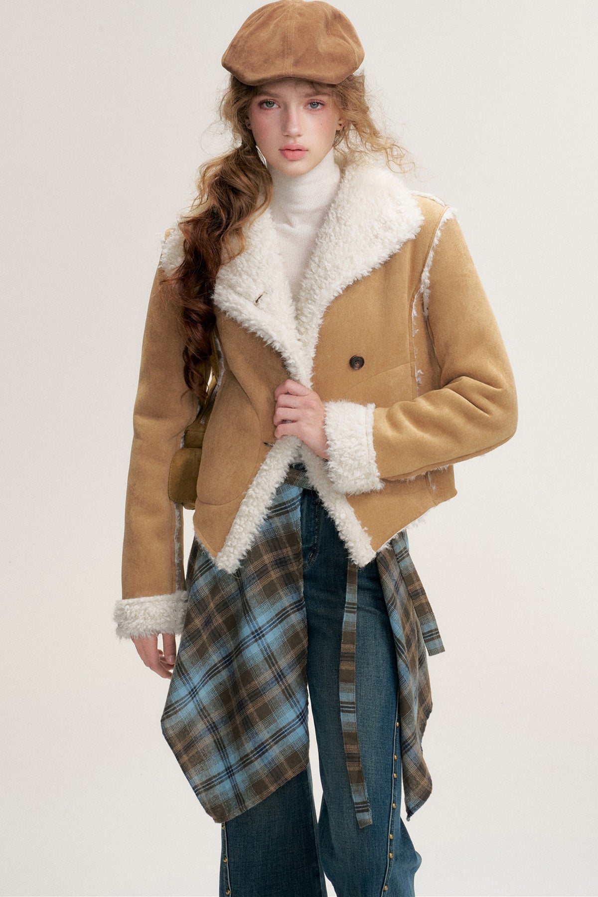 Vintage Brown Faux Fur Coat
