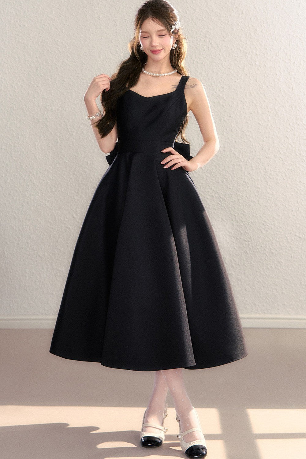 Exquisite French Spaghetti Strap Dress
