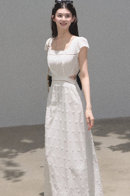 Embroidered Jacquard Lace Dress