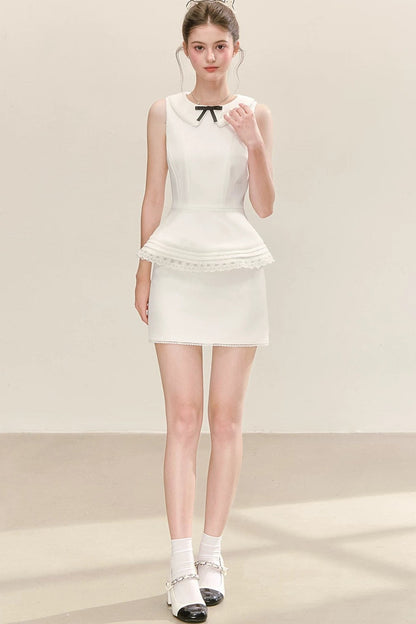 French Lace Collar Suit Skirt Set-Up