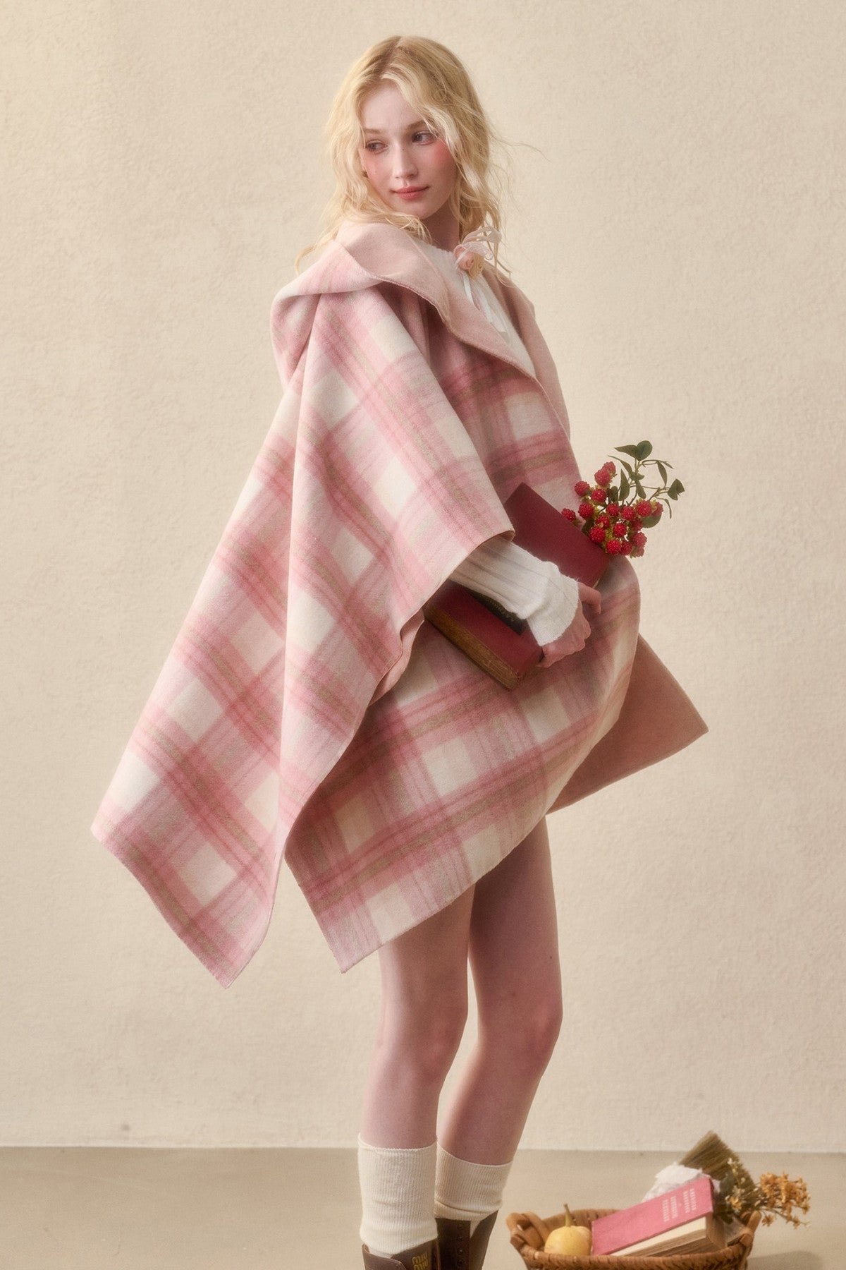 Reversible Wool Cape