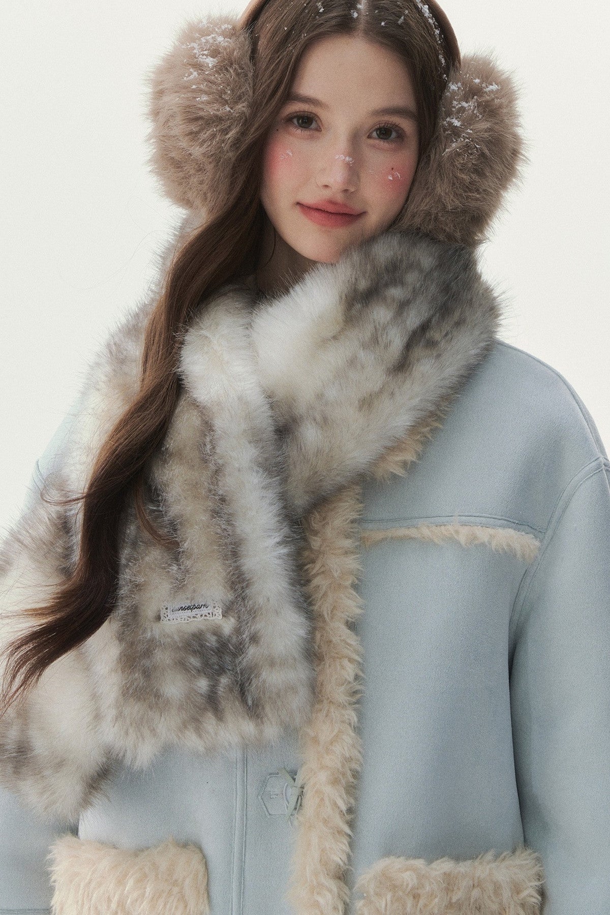 Fluffy Bambi Deer Faux Fur Scarf
