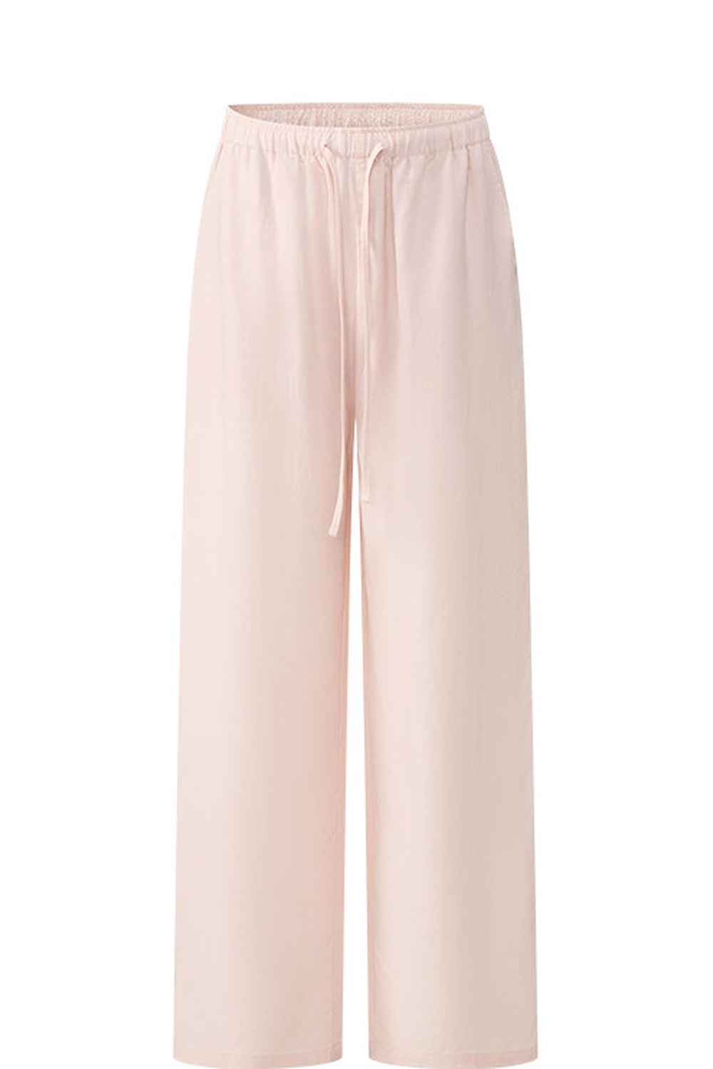 Light Pink Tencel Linen Parachute Pants