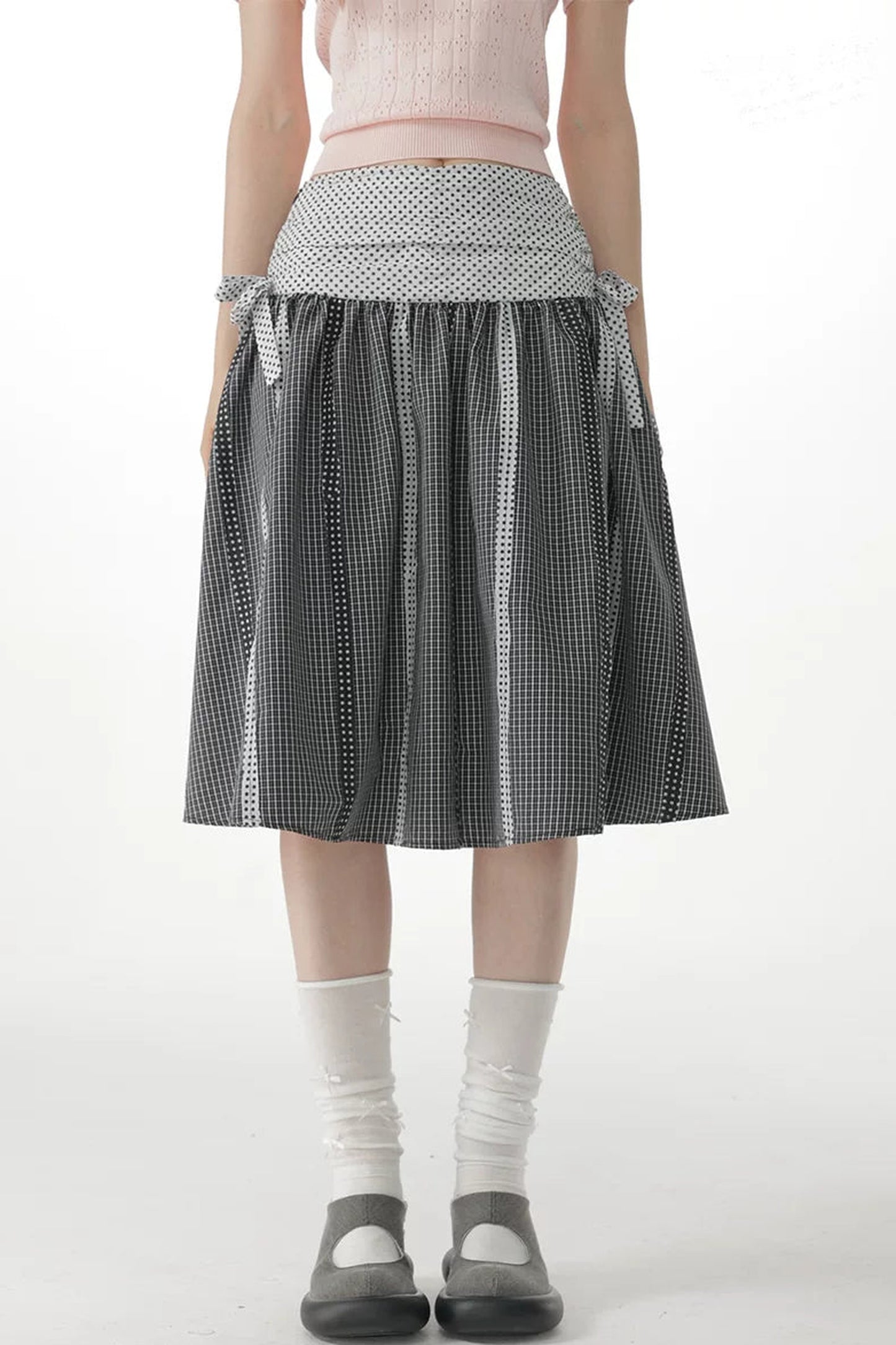 Retro Plaid Patchwork Skirt