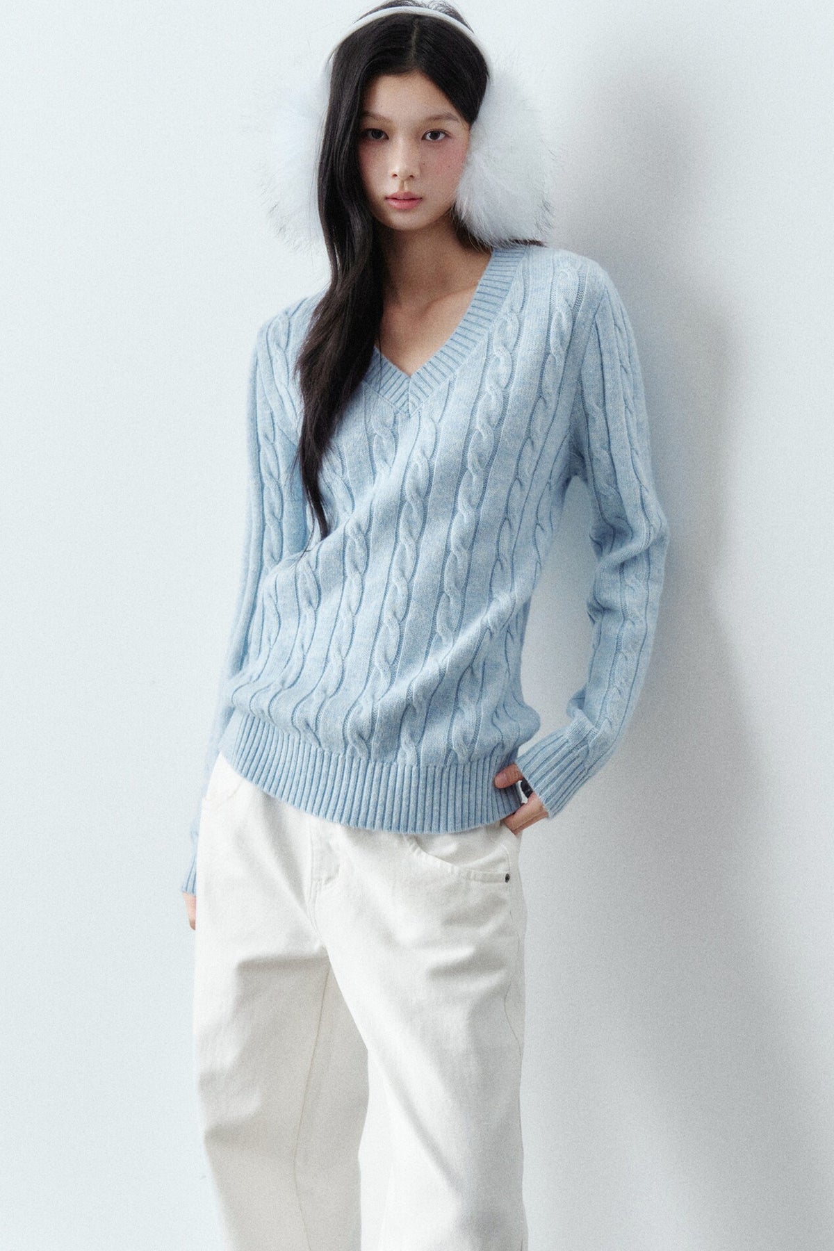 Wool Cable Knit Sweater
