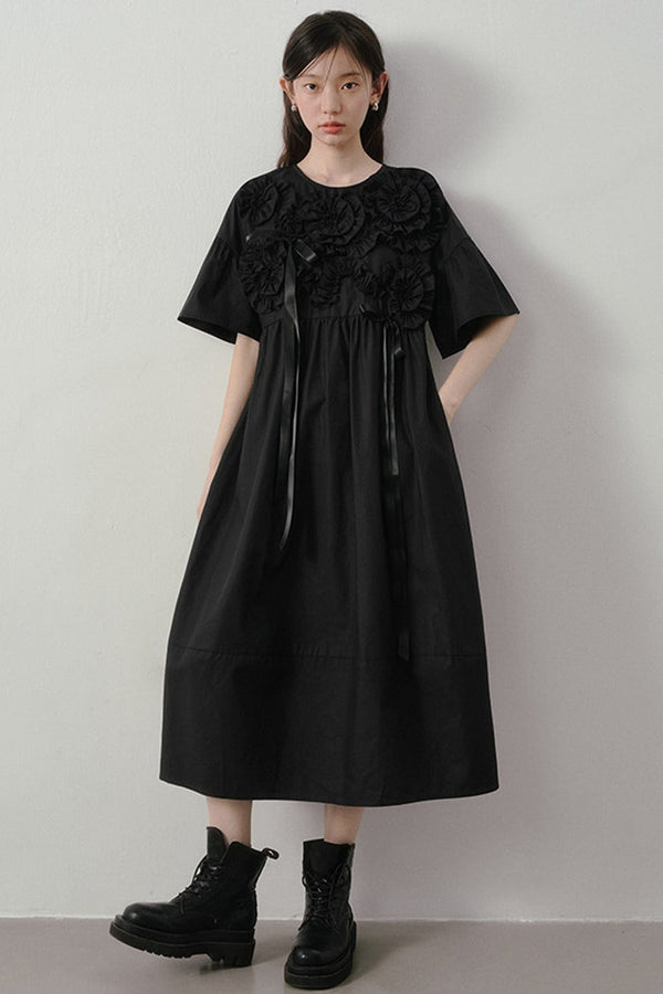 Heavy-Duty Three-Dimensional Floral Dress