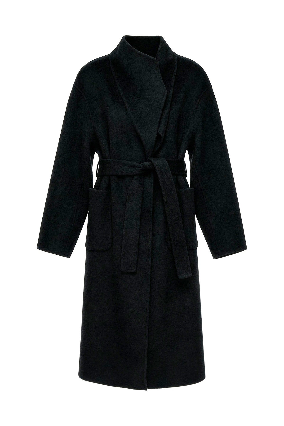 Single Button Double-Sided Wool Coat