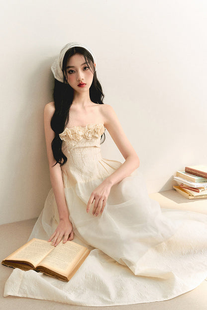 Robe bustier florale faite main