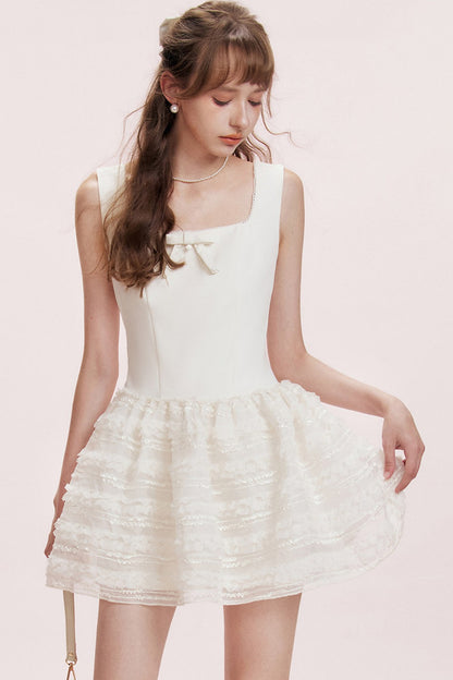 Moonlight White A-Line Dress