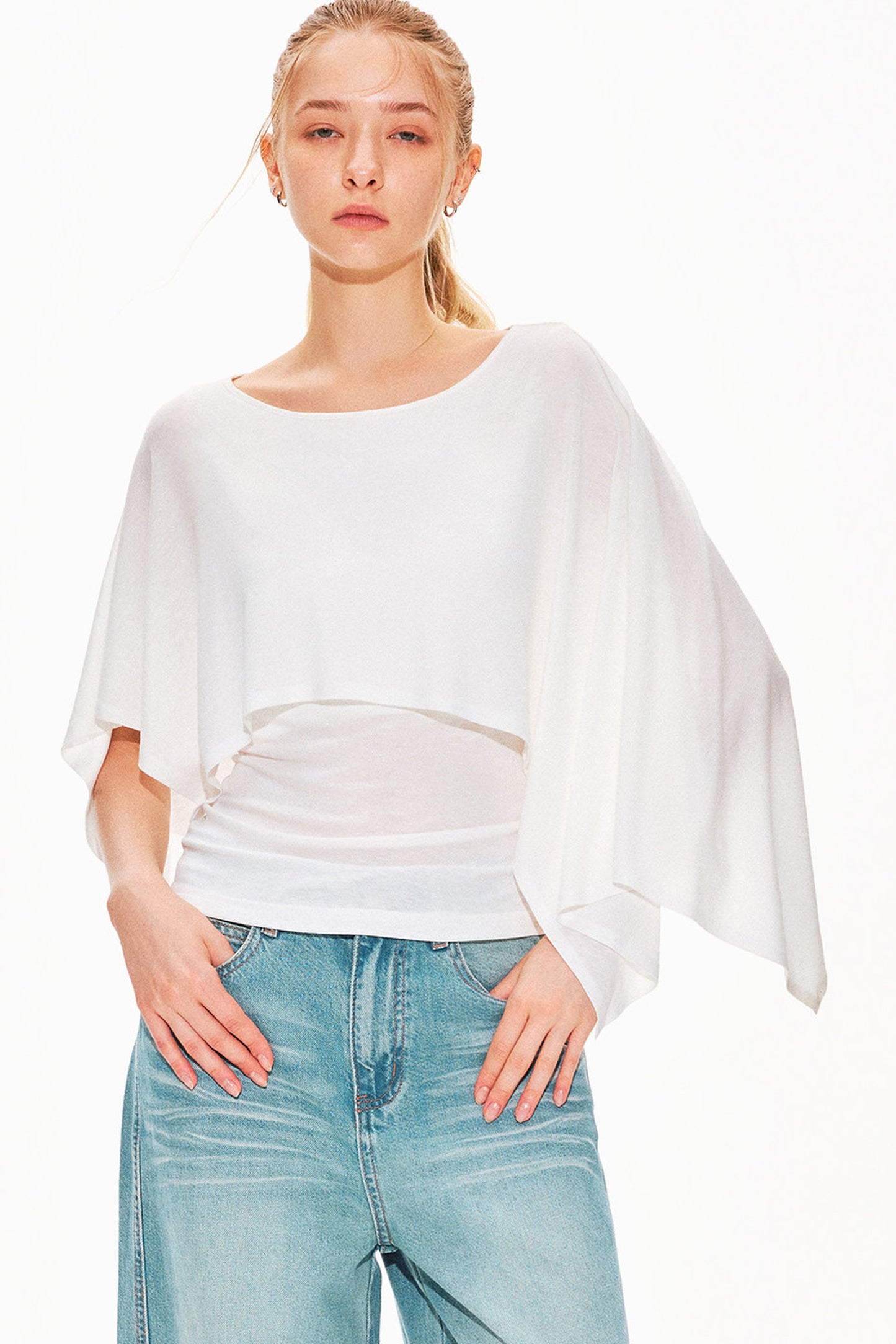 Tencel Cape Sleeve Vest