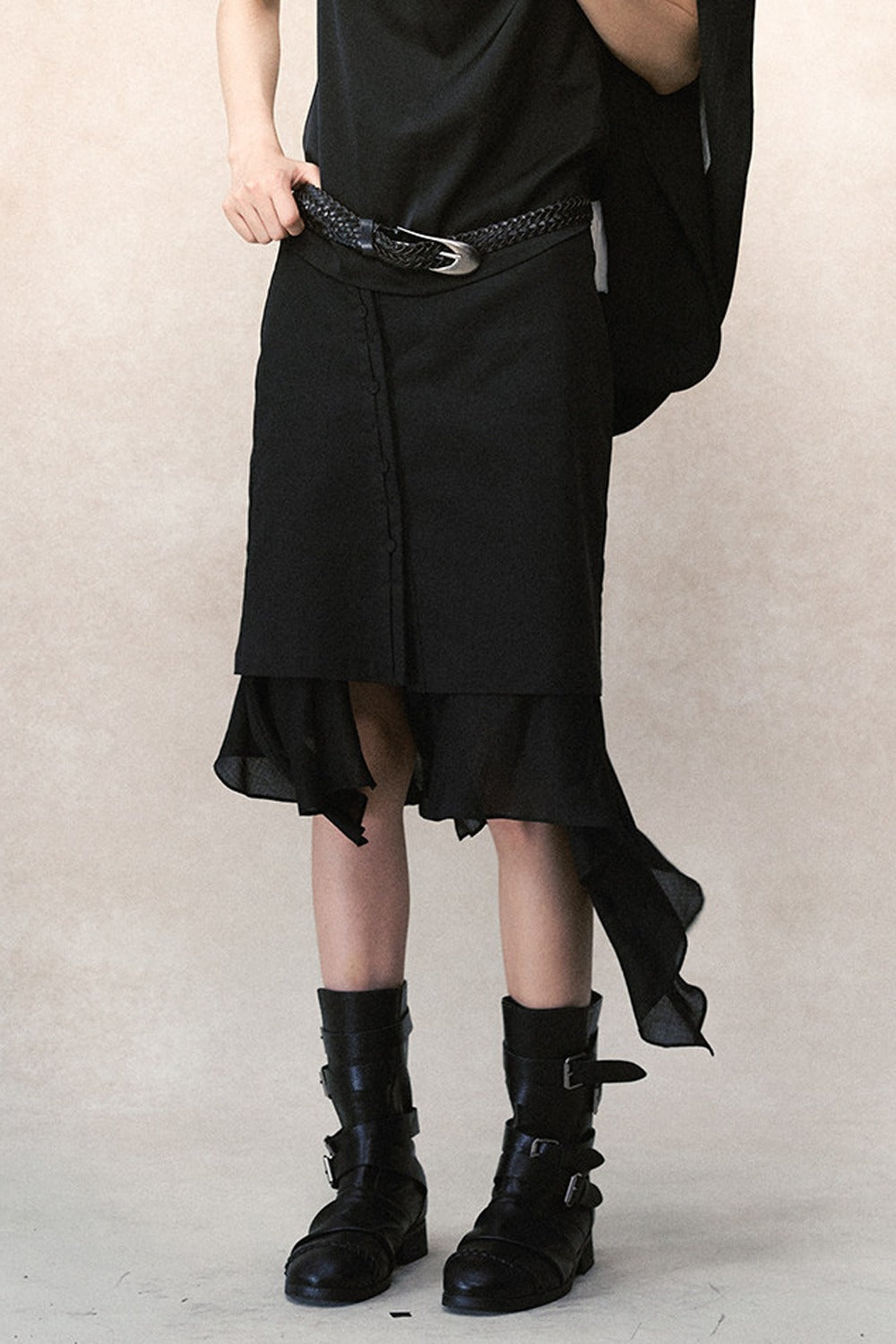 Detachable Ruffle Skirt and Trousers Set