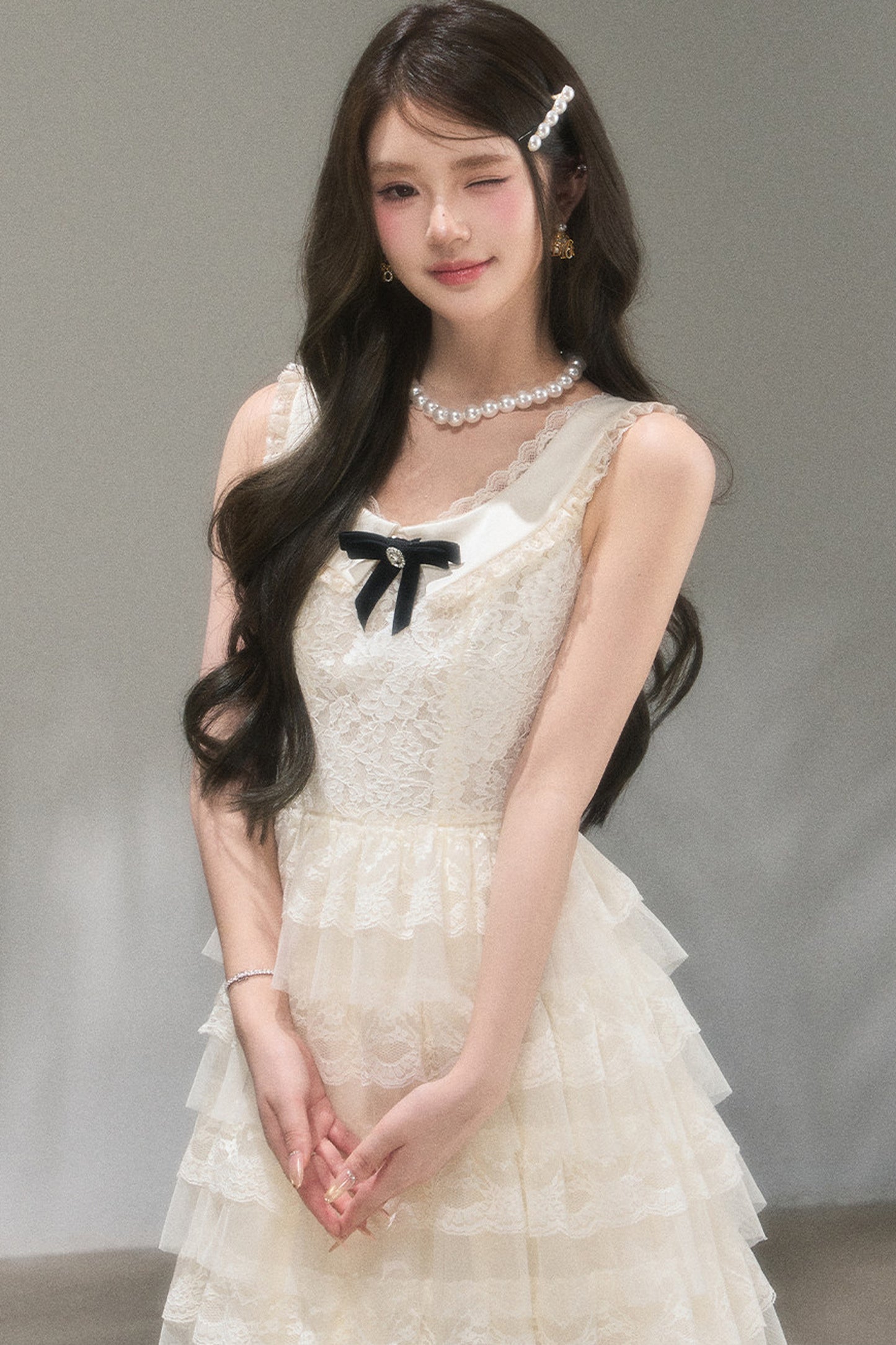 Thousand-Layer French Lace Dress