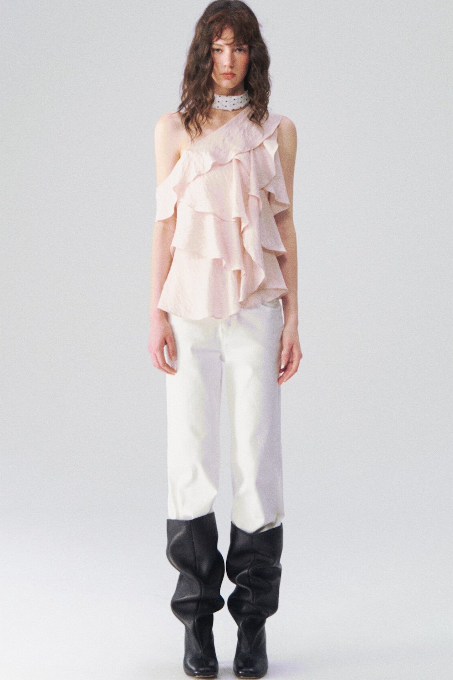 Multi-Layered Ruffle Off-Shoulder Top