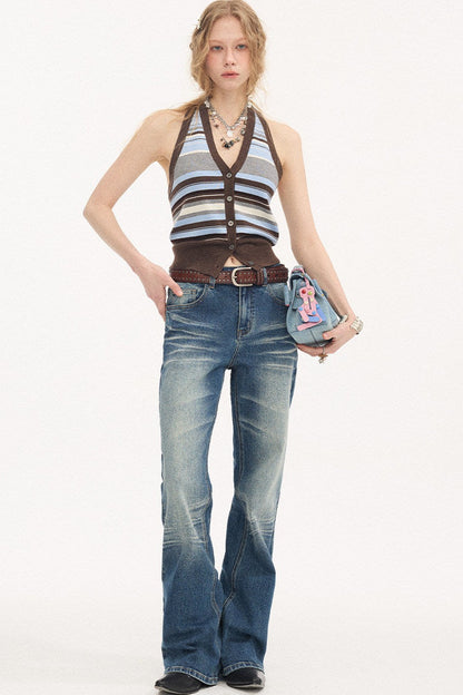 Low-Waist Wide-Leg Jeans